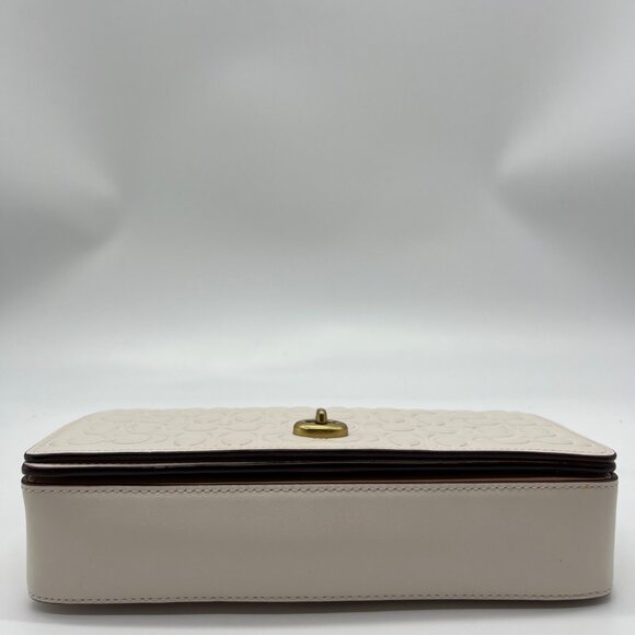 Coach Ivory Embossed Leather Dinky Crossbody Bag 30427 - Picture 5 of 12